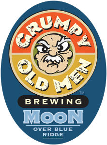 Grumpy Old Men Brewing: Moon tap handle decal.