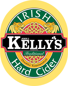 John J. Kelly Irish Hard Cider Traditional tap handle decal.