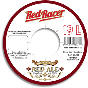 Red Racer Red Ale keg collar.