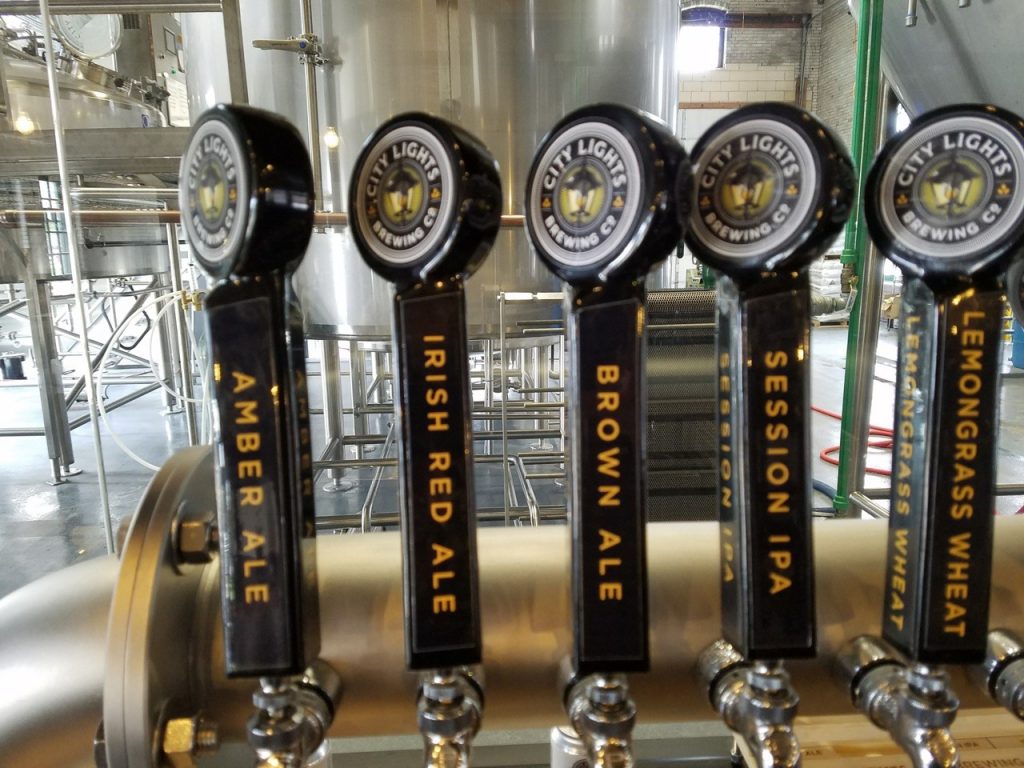 City Lights Brewing Co. tap handle decals.