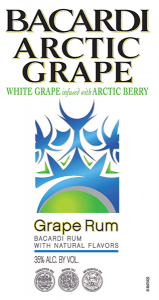 Bacardi Arctic Grape Rum tap handle magnet.