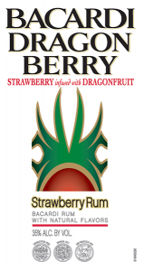 Bacardi Dragon Berry Strawberry Rum tap handle magnet.