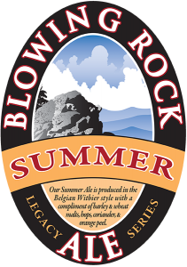 Blowing Rock: Summer Ale tap handle decal.