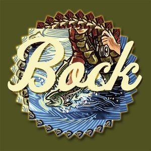 Bock Madison River Brewing Co. promotional beer label.
