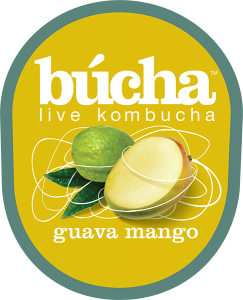 Bucha live kombucha mango sage tap handle decal.