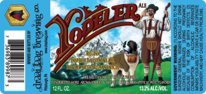 Draai Laag Pittsburgh PA Yodeler 12 oz. beer bottle labels.