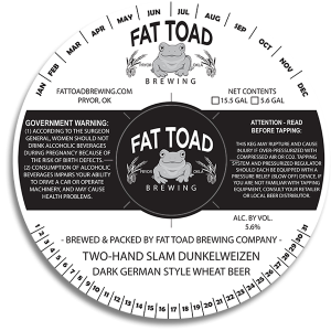 Fat Toad Brewing Pryor OK Keg Collar with center coaster cutout.