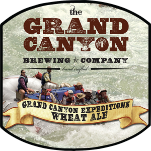 Grand Canyon Brewing Co. Sunset Wheat Ale tap handle decal.