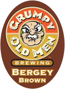 Grumpy Old Men Brewing: Bergey Brown tap handle decal.