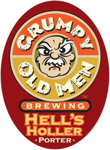 Grumpy Old Men Brewing: Hell's Holler Porter tap handle decal.