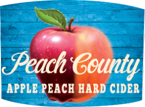 Tap handle magnet: Peach County apple peach hard cider.