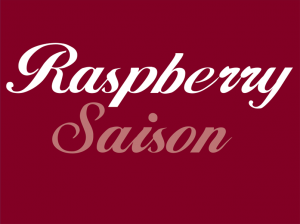 Raspberry Saison 1.125" x 1.5" tap handle magnet.