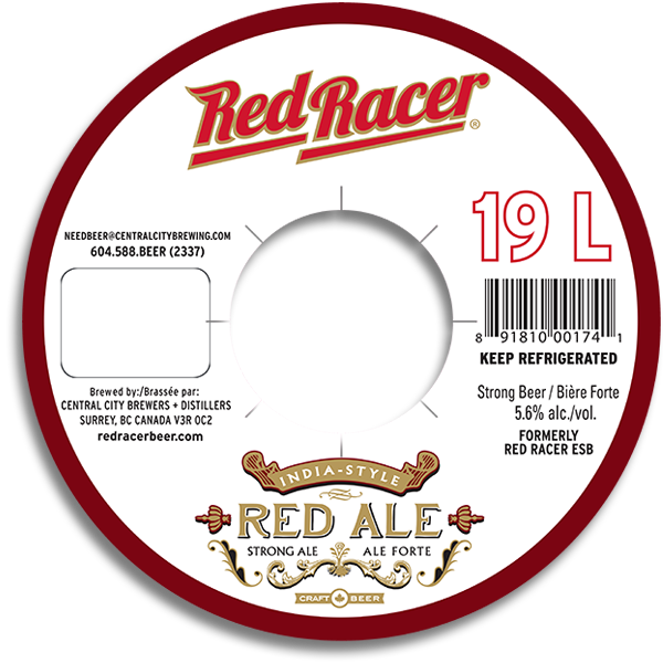 Red Racer Red Ale keg collar.