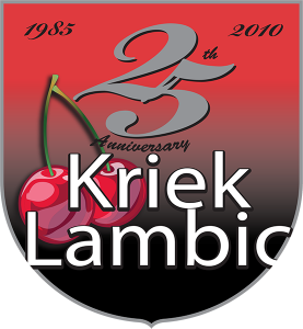 Sprecher tap handle decal: 25th Anniversary Kriek Lambic.