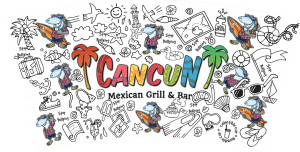 Cancun Mexican Grill & Bar Kid's Cup label.