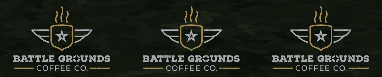 Battle Grounds Coffee Co. keg wrap label.