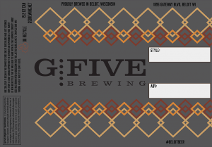 G Five Brewing 19oz beer can label.