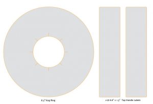 Custom Keg Collars Template Design Mockup (Includes Tap Handle Decals