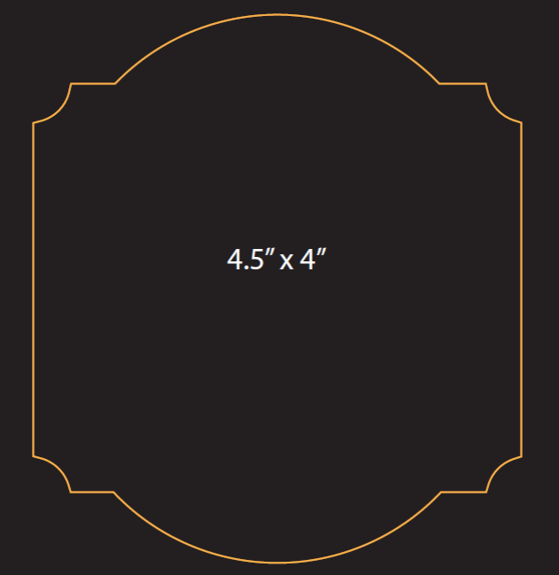 4.5 x 4.0 Special Shape Die Line